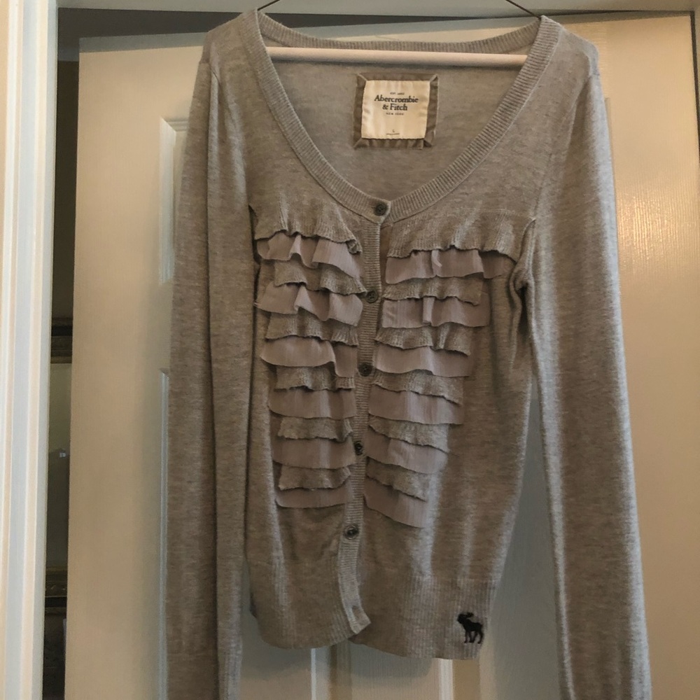 Ruffled A & F cardigan